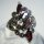Granat Jugendstil Navette Silber Ring mit Markasit RG62