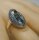 Noblesse Silber Jugendstil Ring mit ovalem Aquamarin + Markasiten  RG52