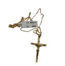 Edler venetianischer Goldkreuz Anhänger Jesus mit Goldkette