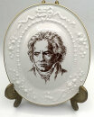 Meissen 4 Reliefplatten  Mozart- Schubert - Bach - Beethoven