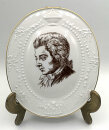 Meissen 4 Reliefplatten  Mozart- Schubert - Bach - Beethoven