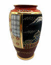 Japanische Vase mit handgemalten Geisha und Goldstaffage...