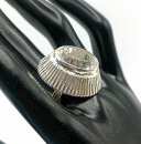 925 Silber Designer Ring mit großem Bergristall RG 57