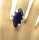 925 Silber Designer Ring mit violettem Chaorit  RG 61