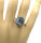 835 Silber ARTDECO Ring mit Blautopas Pforzheim um 1930 RG 60