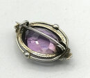 Kragenbrosche Silber Jugendstil Amethyst Brosche um 1910