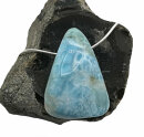 Edler, modener Larimar Anhänger an 925 Silber Schlangenkette