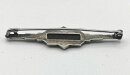 800 Silber ART DECO Onyx Stab Brosche / Krawattennadel mit Perldekor