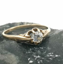 585 Gold Ring mit Brillant 0,4ct. RG 60