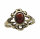 333 Gold extravaganter Karfunkelstein Ring Granatring um 1930 RG61