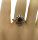 333 Gold extravaganter Karfunkelstein Ring Granatring um 1930 RG61