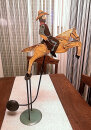 VINTAGE - Balance Pendel Figur Cowboy Trapper auf Pferd