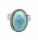 925 Silber Designer Ring mit Larimar und Topasen RG54