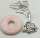 Andenopal Donut an Rosen Silber Halter mit Kette