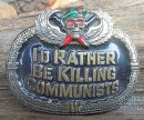 Vintage Buckle Gürtelschnalle Killing Communist USA...