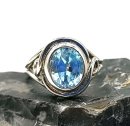 925 Silber ARTDECO Ring mit Blautopas Pforzheim um 1930...