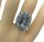 830 Silber Jugendstil Blautopas Ring Pforzheim um 1910 RG 50