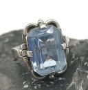 835 Silber ART DECO Ring mit Blautopas Pforzheim um 1930...