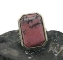 835 Silber Rhodonit Ring - Mid Century RG56